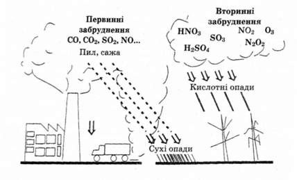 утворення кислотних опадів