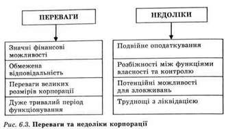 переваги та недоліки корпорації