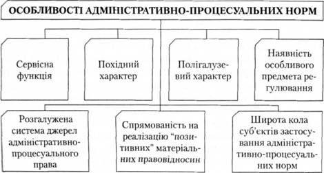 особливості адміністративно-процесуальних норм