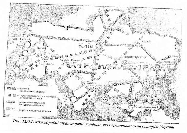 міжнародні транспортні кордони, які перетинають територію україни