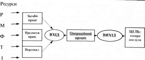 операційний процес і умови його функціонування